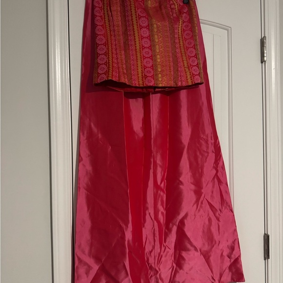 Jessica McClintock Pink and Red A-Line Skirt - Picture 1 of 8